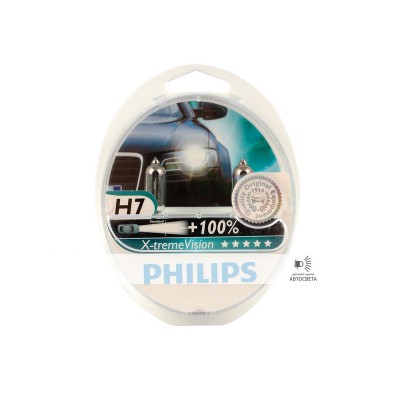 Галогеновая лампа Philips H7 X-treme Vision +100% набор